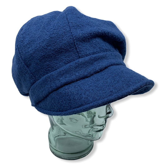 Gavroche Blue | Women | Boiled Wool | Hats | Made in Canada | Montreal | Genevieve Dostaler