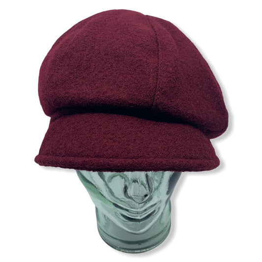 Burgundy Gavroche|Wool Pulpit|Made in Canada|Genevieve Dostaler|Hats|Montreal