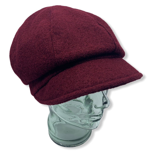 Burgundy Gavroche|Wool Pulpit|Made in Canada|Genevieve Dostaler|Hats|Montreal