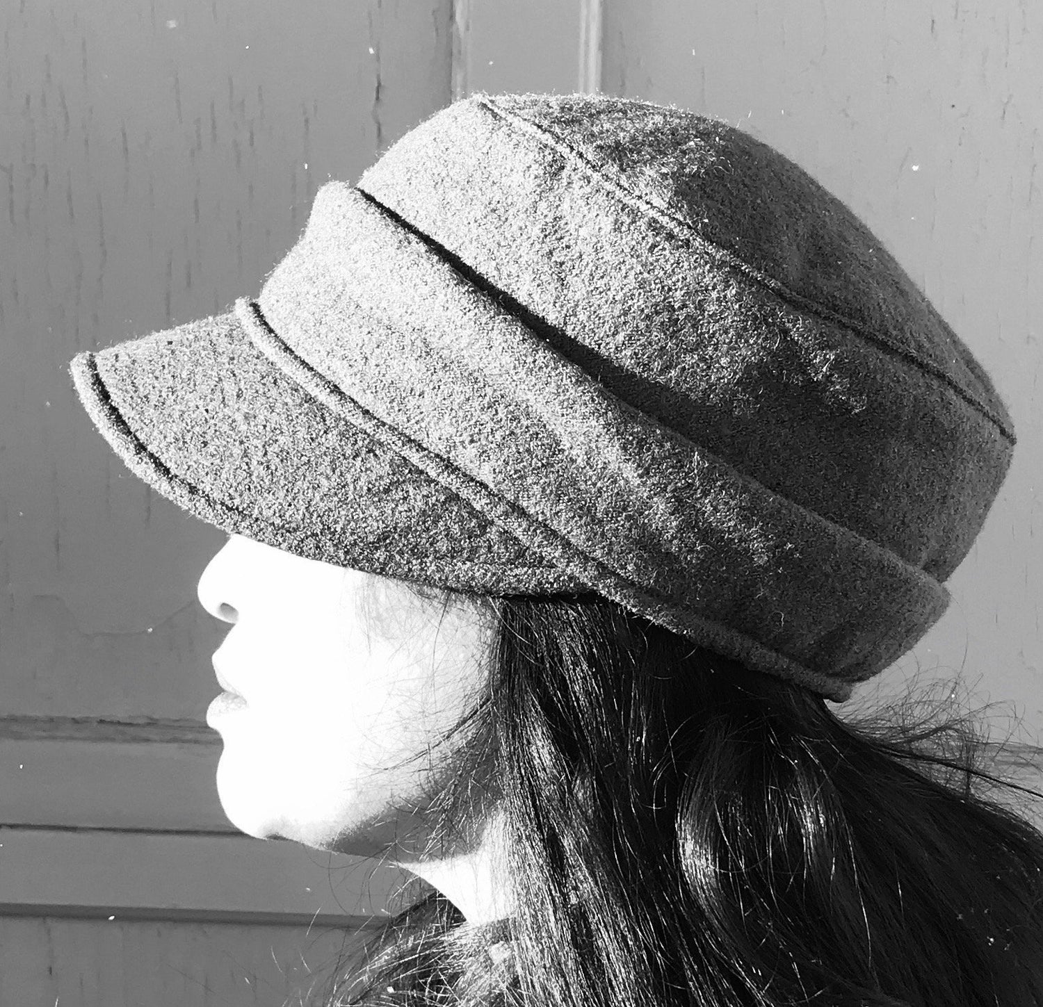 Grey Winter Cap | Boiled Wool | Made in Canada | Hats | Montreal | Genevieve Dostaler