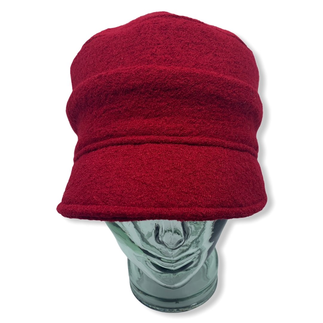 Red Winter Cap | Boiled Wool | Made in Canada | Hats | Montreal | Genevieve Dostaler