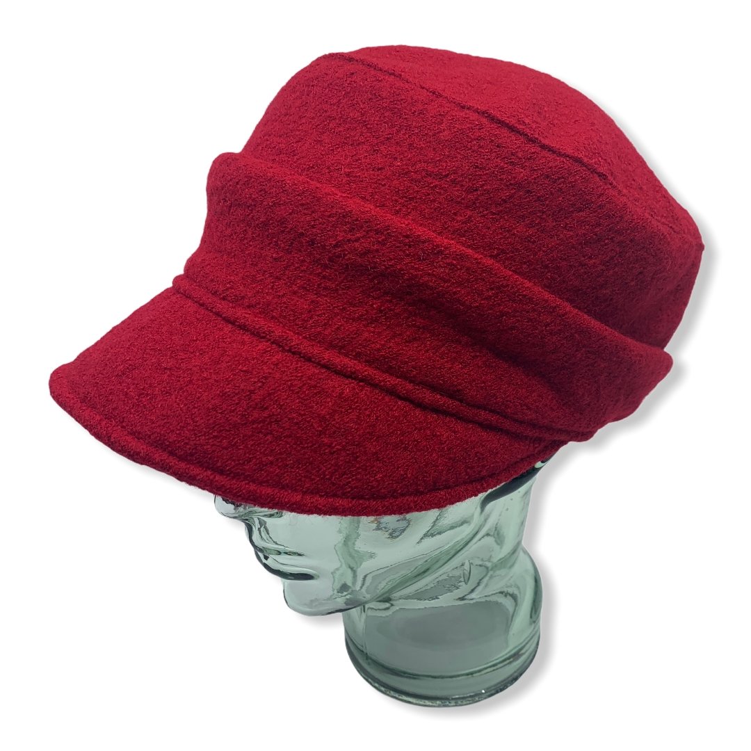 Red Winter Cap | Boiled Wool | Made in Canada | Hats | Montreal | Genevieve Dostaler