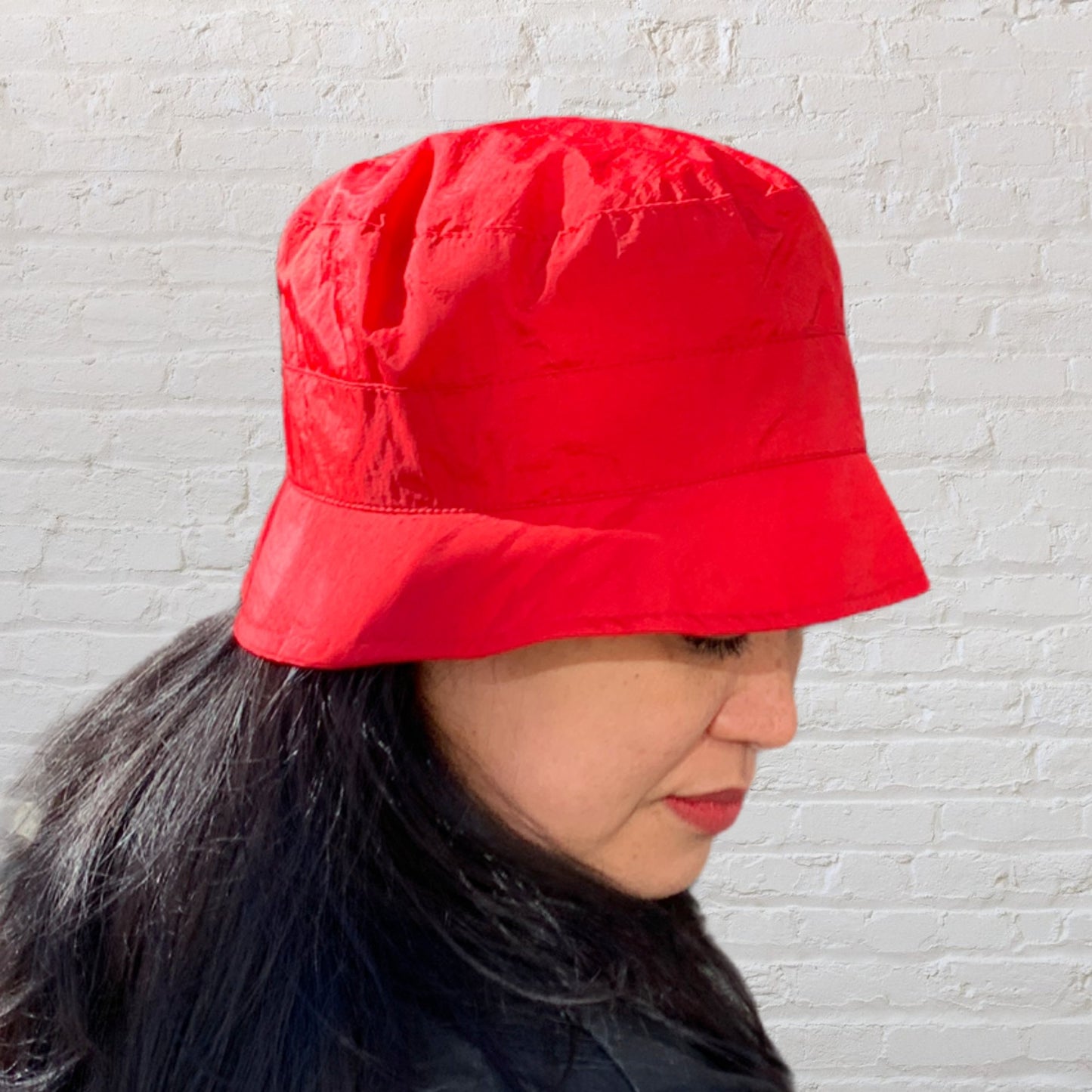 Chapeau cloche imperméable ciré rouge - Hatsquality
